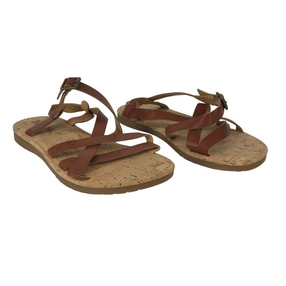 KORKS KORK EASE ~ WOMENS 6.5 ~ TAN STRAPPY SUMMER SANDAL - Picture 1 of 8